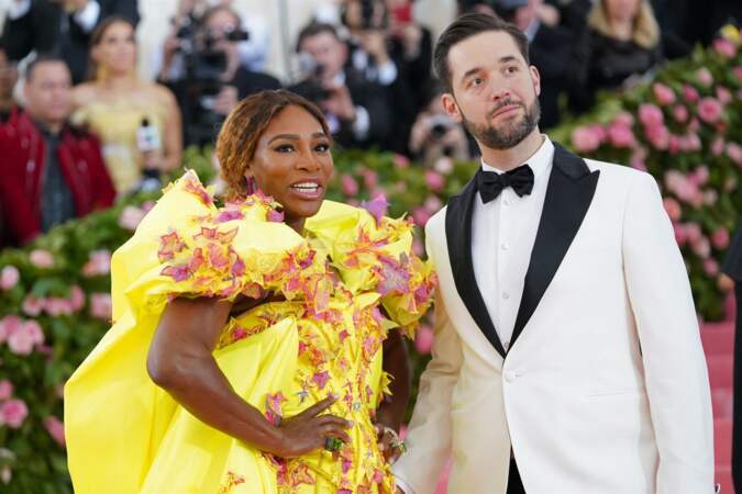 Nul doute que les Sussex ont pris exemple sur leurs amis Serena Williams et Alexis Ohanian, ici au MET Gala du 6 mai 2019, à New York 
