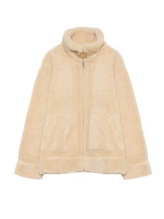Manteau court en peau lainée, 40,00€, Kiabi