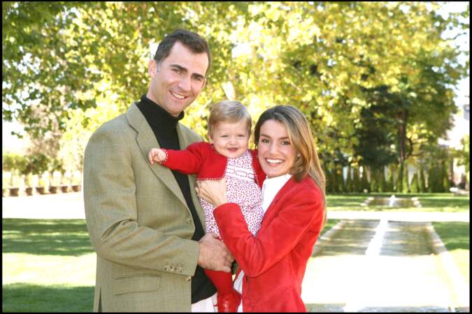 Felipe et Letizia d'Espagne fêtent leur premier anniversaire de leur filles Leonor au palais de la Zarzuela à Madrid