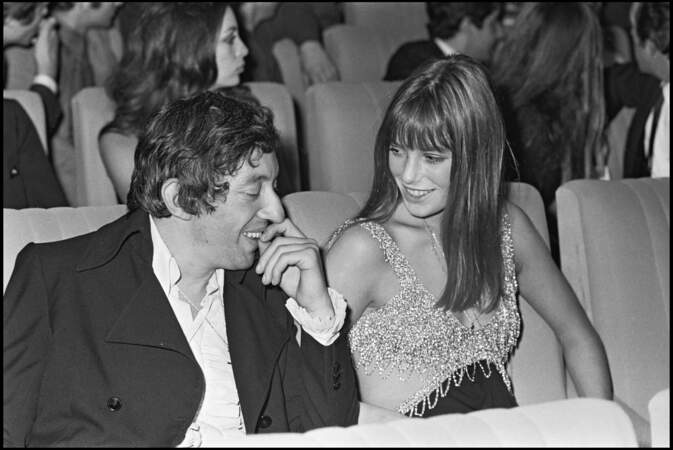 Serge Gainsbourg et Jane Birkin en 1968 à la première du film Rosemary's Baby.