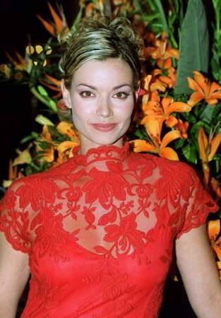 Ingrid Chauvin, au festival de télévision de Monte-Carlo, à Monaco, le 22 février 2001. A l'époque, l'actrice est la star de la série "Femmes de loi". 