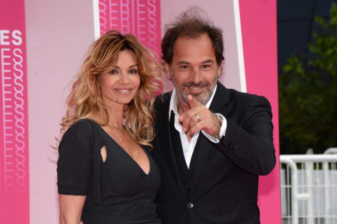 Ingrid Chauvin et son mari Thierry Peythieu lors du festival "Canneseries" à Cannes, le 8 avril 2018.