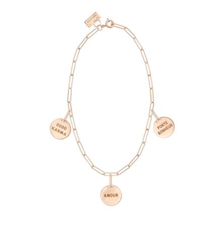 Bracelet en or rose « Good Karma » 650€, Vanrycke exclusivité