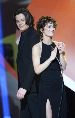 Benjamin Biolay et Vanessa Paradis lors de la 29ème édition des Victoires de la Musique à Paris le 14 février 2014