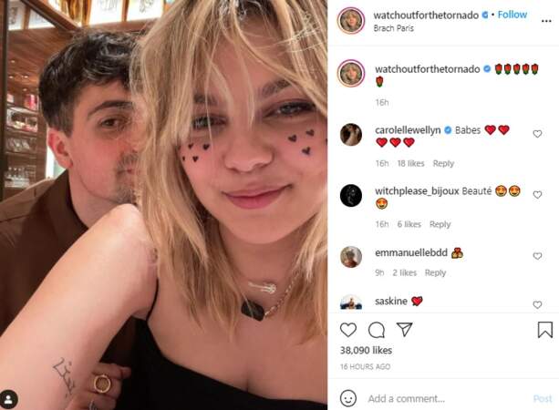 Louane et son compagnon Florian Rossi sur Instagram ce dimanche 14 février 