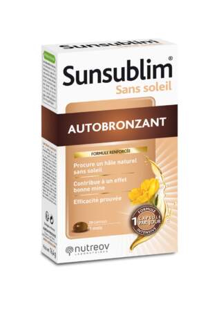 Sunsublim Sans Soleil Autobronzant, Nutreov, 17,90€ les 28 capsules en pharmacies