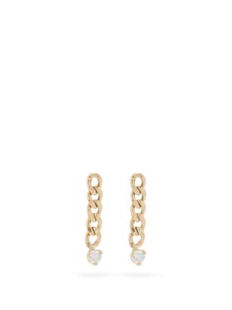 Boucles d'oreilles en or 14 carats et diamants, 474€, Zoë Chicco sur MatchesFashion
