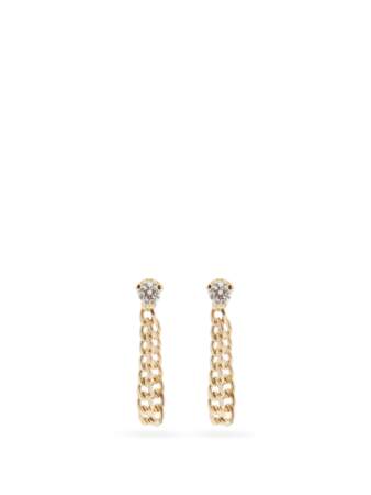 Boucles d'oreilles en or 14 carats et diamants, 477€, Zoë Chicco sur MatchesFashion