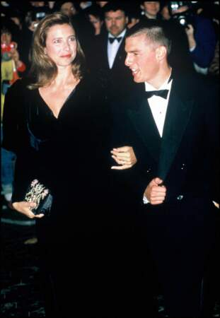 Tom Cruise et Mimi Rogers, en février 1989, à l'avant-première de Rain Man