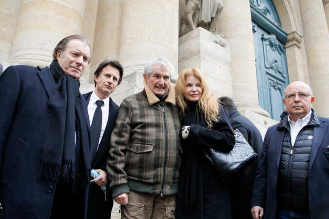 Daniel Russo, Vincent Perrot, Claude Lelouch et Cyrielle Clair accompagnent les proches de Rémy Julienne