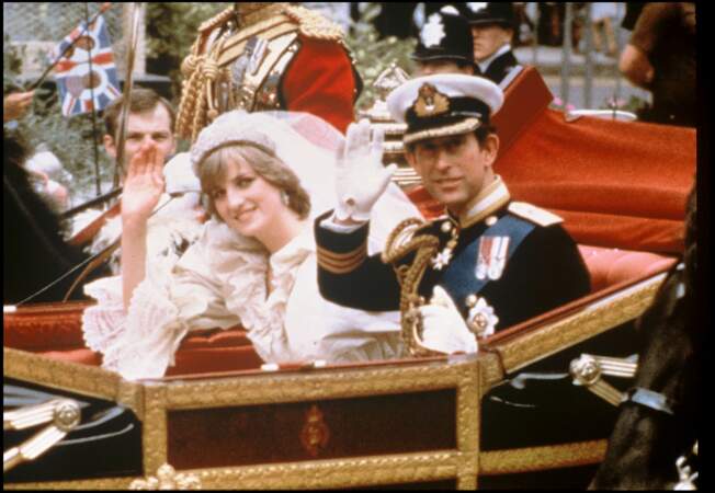 Mariage de Diana Spencer et du prince Charles à Londres en 1981.