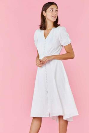 Robe blanche, 115€, Derhy