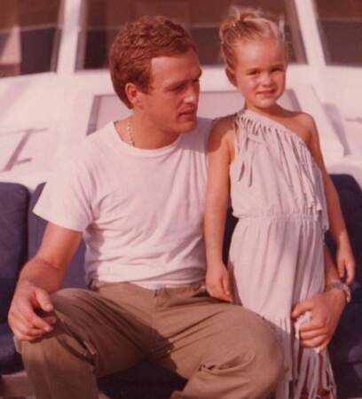 Laeticia Hallyday et son père André Boudou, à la fin des années 70