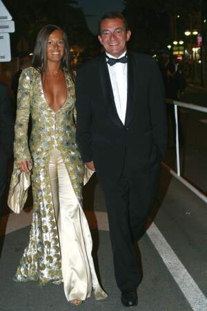 Nathalie Marquay et son mari Jean-Pierre Pernaut, en 2002, à Cannes