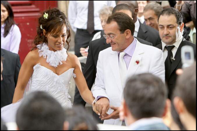 Nathalie Marquay et Jean-Pierre Pernaut lors de leur mariage, en juin 2007 à Paris
