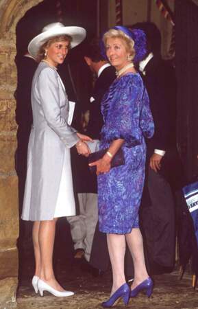Frances Shand Kydd et Lady Diana le 16 septembre 1989