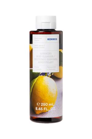 Gel douche Basil Lemon, Korrès, 250 ml,  8,90€, en pharmacies et sur korres.fr 
