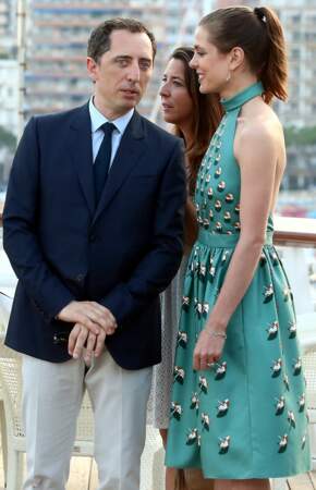 Gad Elmaleh et sa compagne Charlotte Casiraghi à Monaco, le 20 juin 2014.
