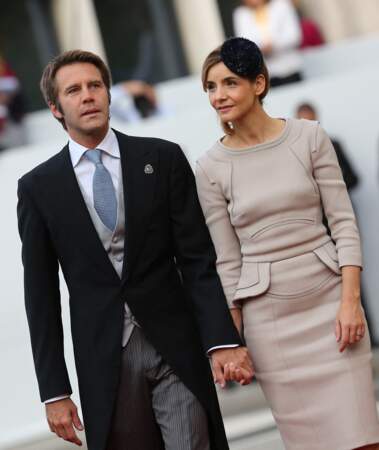 Le prince Emmanuel Philibert de Savoie et Clotilde Courau à Luxembourg, le 20 octobre 2012.