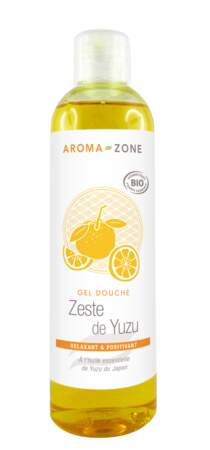 Gel douche zeste de Yuzu bio, Aroma-Zone, 250 ml, 3,50€, aroma-zone.com