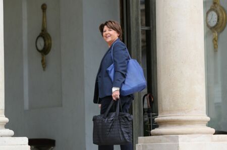 Martine Aubry, lors d’un déjeuner au Palais de l'Elysée, à Paris, le 11 septembre 2014.