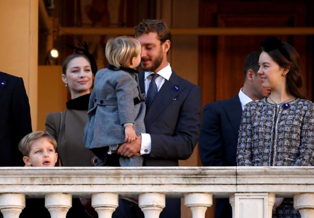 Beatrice Borromeo, Pierre Casiraghi et leur fils Stefano aux côtés d'Alexandra de Hanovre le 19 novembre 2018 à Monaco
