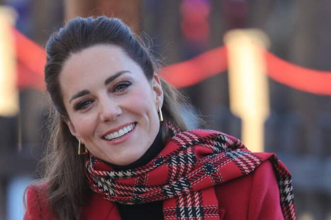 Kate Middleton, lors d'une visite du château de Cardiff, le 9 décembre 2020.