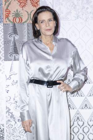 Stéphanie de Monaco, lors d'un défilé de mode prêt-à-porter "Alter", à Paris, le 25 février 2020.