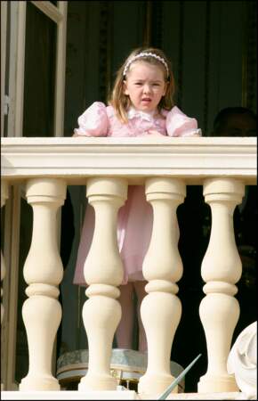 Alexandra de Hanovre, lors de la fête nationale monégasque en 2004. Elle a 5 ans.  