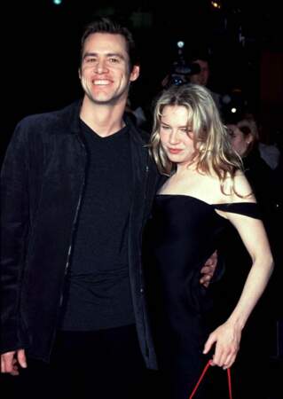 Renee Zellweger et Jim Carrey en décembre 1999