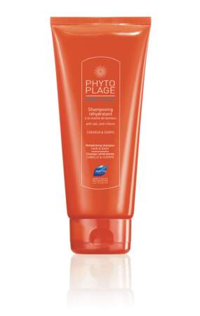 Phyto Plage après-soleil, Shampooing réhydratant de Phyto, 14 € les 200 ml 