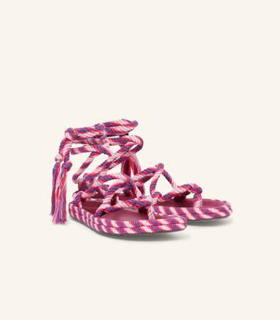 Sandales en cordes multicolores "Erol", Isabel Marant, 390 euros.