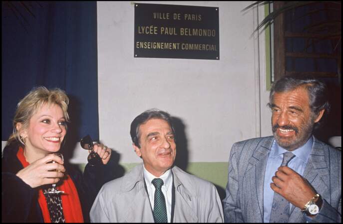 Jean-Paul, Alain et Muriel Belmondo le 12 mars 1983 à Paris