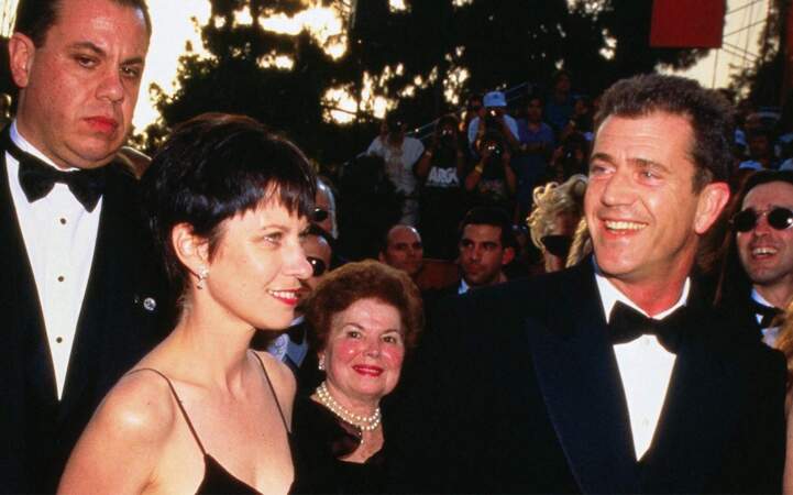 Mel Gibson et Robyn Moore à la 69e cérémonie des Oscars, le 24 mars 1997 