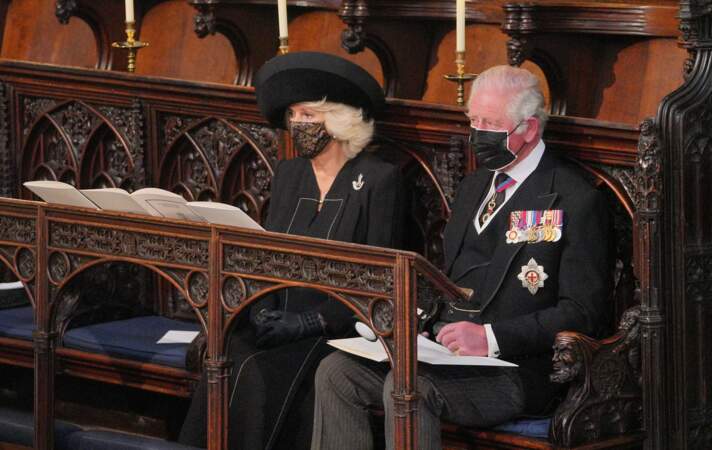 Camilla Parker Bowles et le prince Charles au sein de la chapelle Saint George du château de Windsor