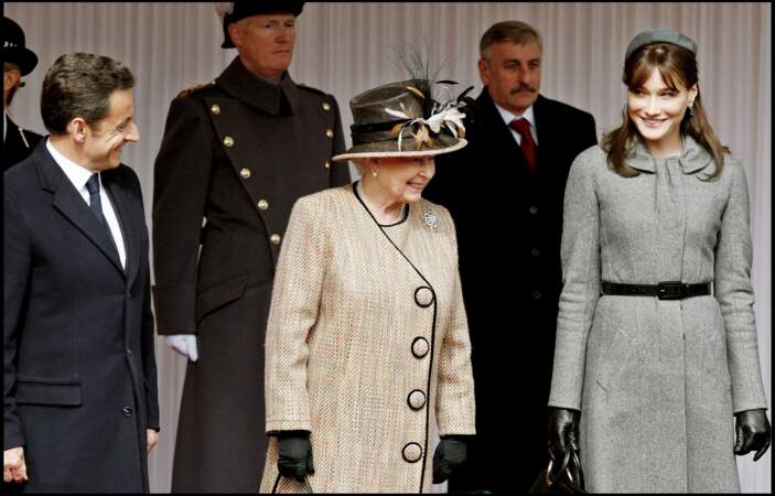 Elizabeth II et les Sarkozy