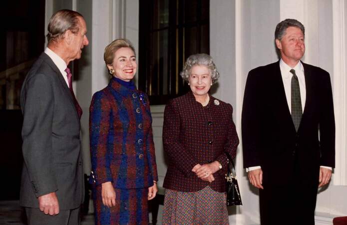 Elizabeth II et les Clinton