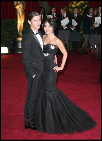 Zac Efron et Vanessa Hudgens lors de la 81e cérémonie des Oscars. 