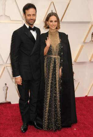 Benjamin Millepied et Natalie Portman lors de la 92e cérémonie des Oscars. 