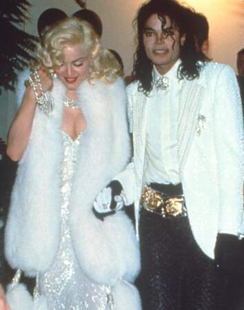 Madonna et Michael Jackson lors de la 63e cérémonie des Oscars.