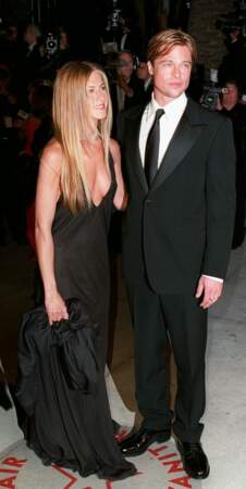 Jennifer Anniston et Brad Pitt lors de la 72e cérémonie des Oscars