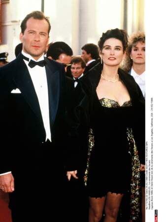 Bruce Willis et Demi Moore lors de la 61e cérémonie des Oscars. 