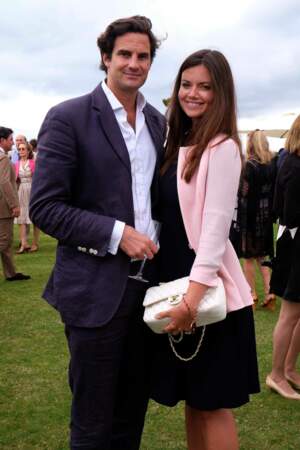 Lady Natasha Rufus-Isaacs et son mari Rupert Finch lors de la finale de la "Queens Cup Polo" au Park Polo Club à Windsor, le 15 juin 2014.
