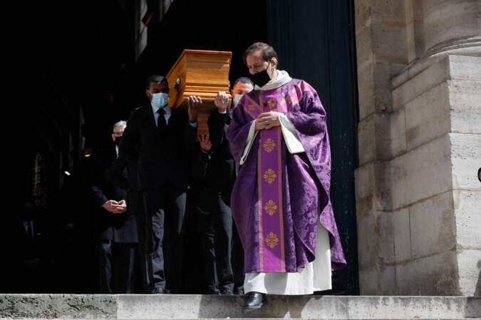 Le cercueil de Myriam Colombi à l'église Saint-Roch à Paris, ce lundi 26 avril 2021