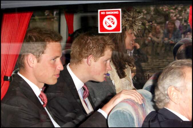 Le prince William, Harry et Kate Middleton le 6 mai 2006 à Londres