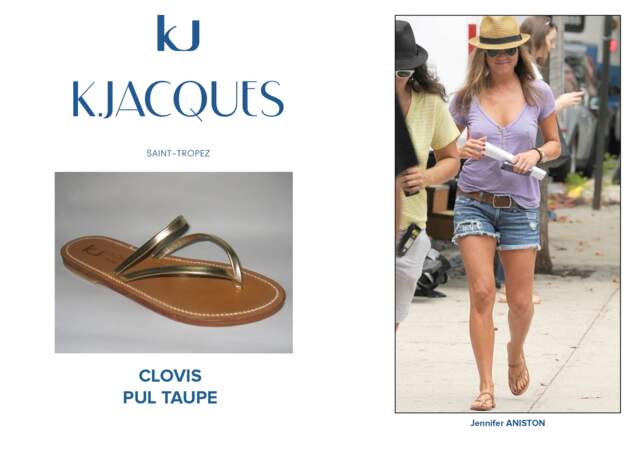 Jennifer Aniston porte le modèle Clovis de K.Jacques.