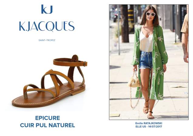 Emily Ratajkowski porte le modèle Epicure de K.Jacques.