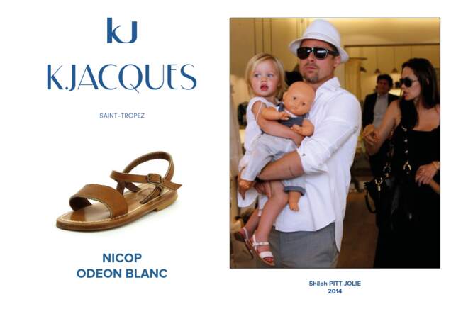 Shiloh Pitt-Jolie porte le modèle Nicop pour enfant de K.Jacques.