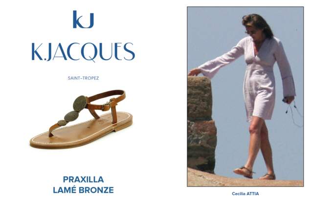 Cecilia Attias porte le modèle Praxilla de K.Jacques.