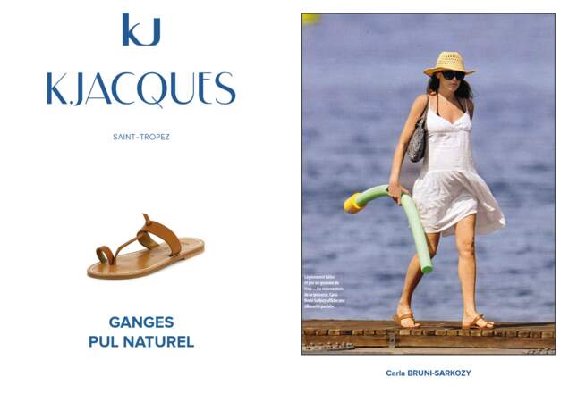 Carla Bruni-Sarkozy porte le modèle Ganges de K.Jacques.